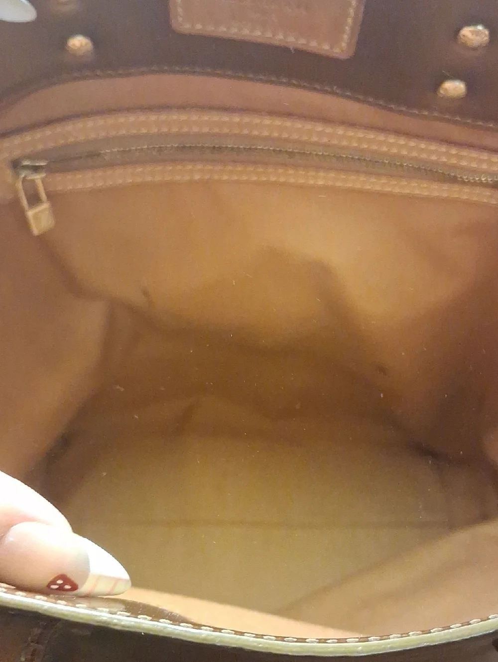 Louis Vuitton Brown Embossed Leather Tote Bag